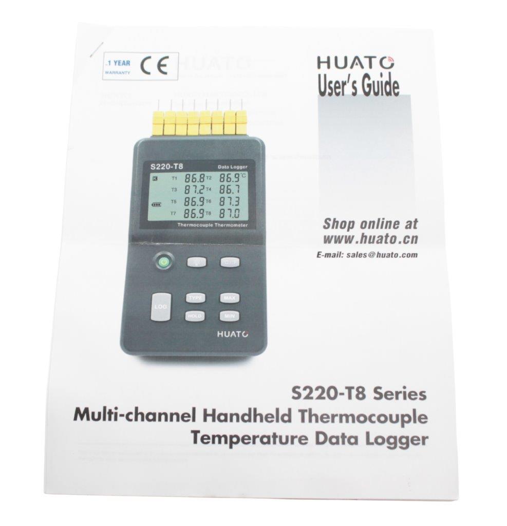 HUATO-S220-T8-Eight-Channel-Thermocouple-Data-Logger-Range-200-to-1800°C_2 | Chicago HVAC tools and supplies