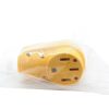 MICTUNING ED-508R 50 Amp RV Female Replacement Plug – NEMA 14-50R, Yellow, Heavy-Duty 125/250V Connector for RV Shore Power, Campers, and Generators