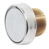 1-1/8″ Dummy Mortise Cylinder Plug – Solid Brass with Chrome-Plated Face for Mortise Lock Prep Covering