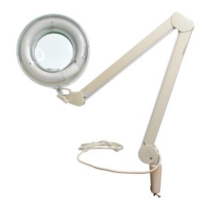 Magnifying Lamp With Covered Metal Arm