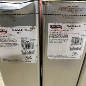 4xLincoln Electric Shield-Arc 70+ ED012849 E8010-G Welding Electrodes 5/32" x 14" 50 lb Steel Can | Chicago HVAC tools and supplies Lincoln Electric Shield-Arc 70+ ED012849 E8010-G Welding Electrodes 5/32" x 14" 50 lb Steel Can