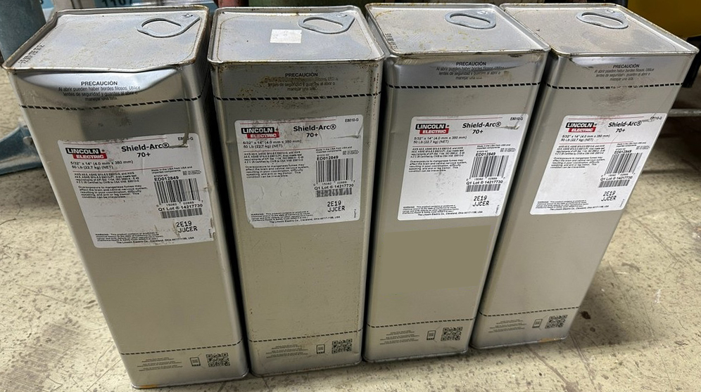 4xLincoln Electric Shield-Arc 70+ ED012849 E8010-G Welding Electrodes 5/32" x 14" 50 lb Steel Can | Chicago HVAC tools and supplies Lincoln Electric Shield-Arc 70+ ED012849 E8010-G Welding Electrodes 5/32" x 14" 50 lb Steel Can