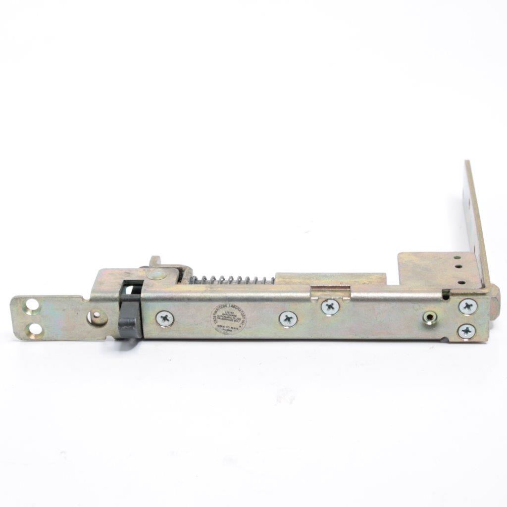 Glynn-Johnson- US26D_6 | Chicago HVAC tools and supplies Metal door latch mechanism with mounting plate and screws on a white background.