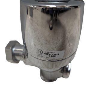 Chrome-plated solenoid valve body with UL label EBV-138-A