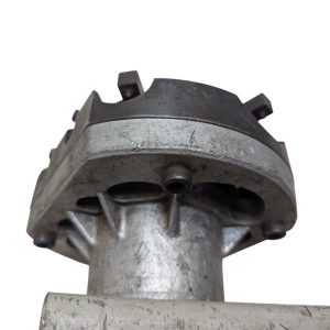 T-DRILL-ND-54-Tube-End-Notcher_16 | Chicago HVAC tools and supplies Round metal housing on a vertical shaft with a black plastic top, showing bolt holes around the flange and a central boss