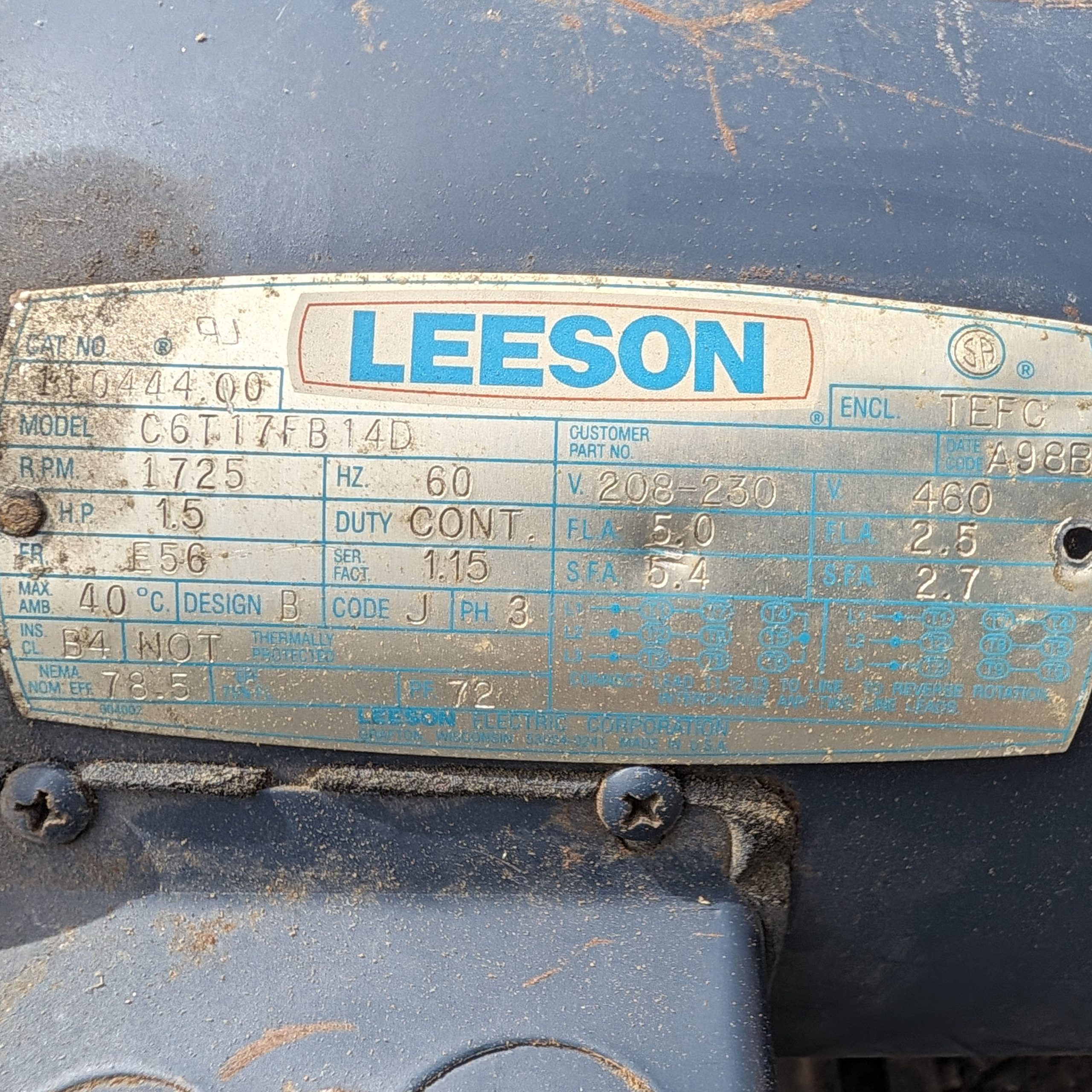 Leeson-C6T17FB14D_12 | Chicago HVAC tools and supplies